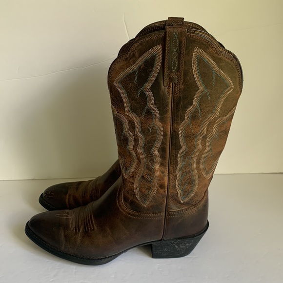 Ariat Women’s Heritage Western R-Toe Boots Sassy Brown 6 - Picture 5 of 11